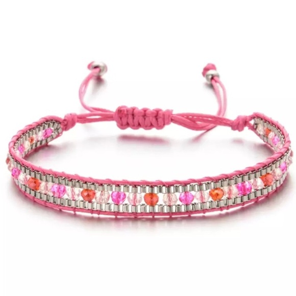 Jewelry - SOLD Bohemian Weave Rope Crystal Bracelet